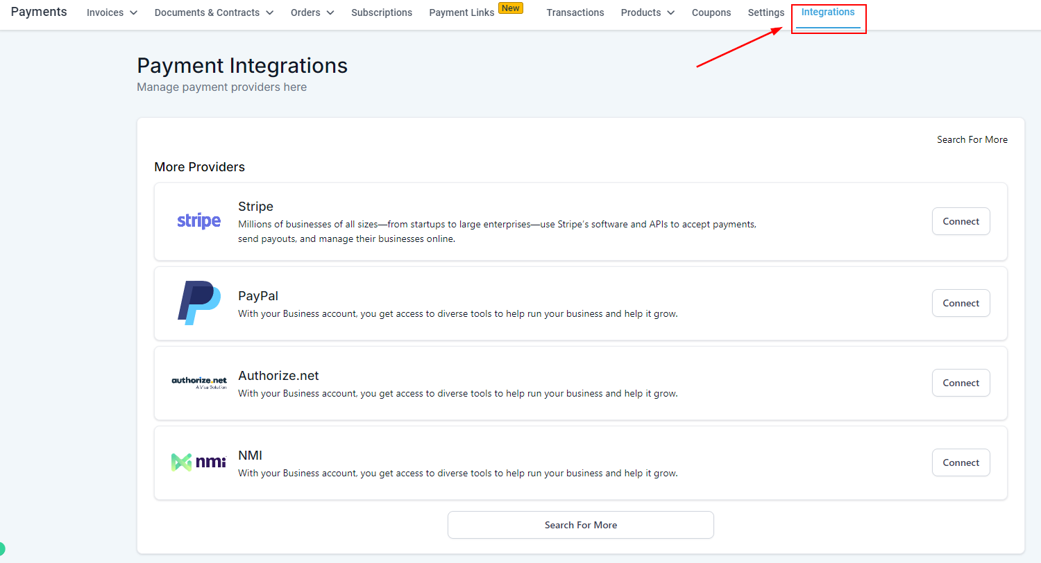 Payment Integrations – figure 1