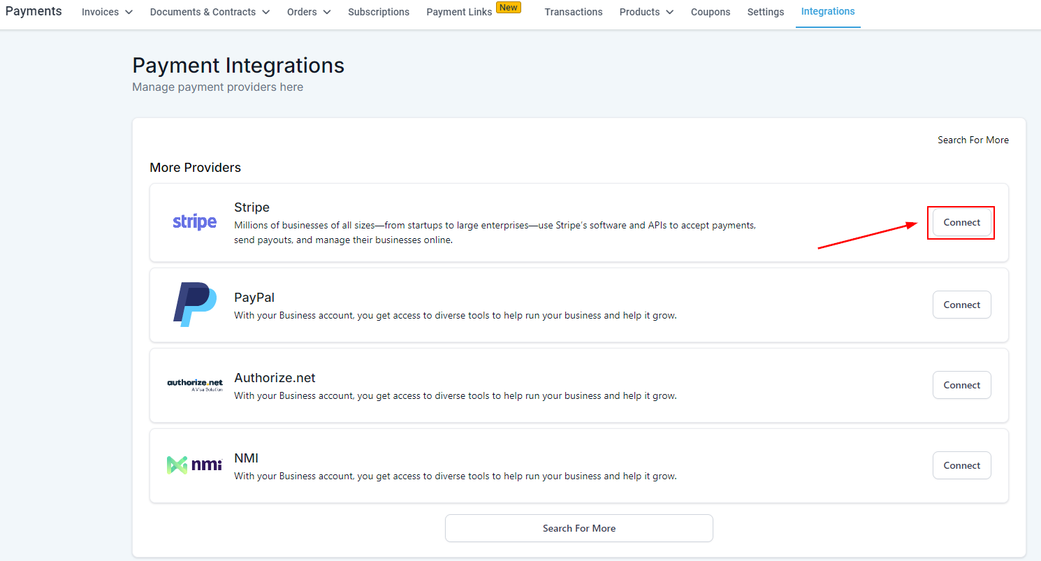 Payment Integrations – figure 7