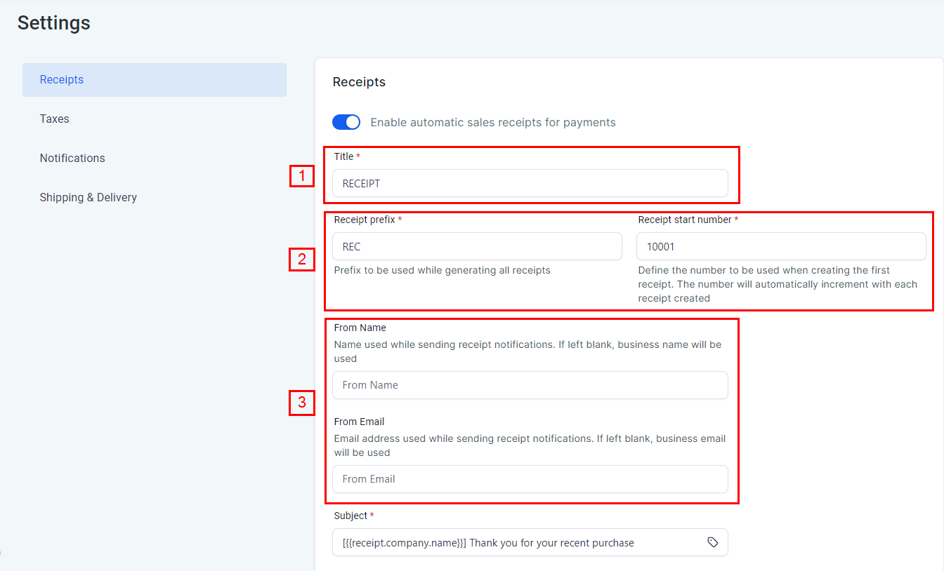 Payment Receipts – figure 2