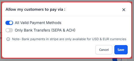 Payment Settings for Invoices & Estimates – figure 7