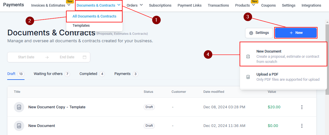Recurring Products in Documents & Contracts – figure 1