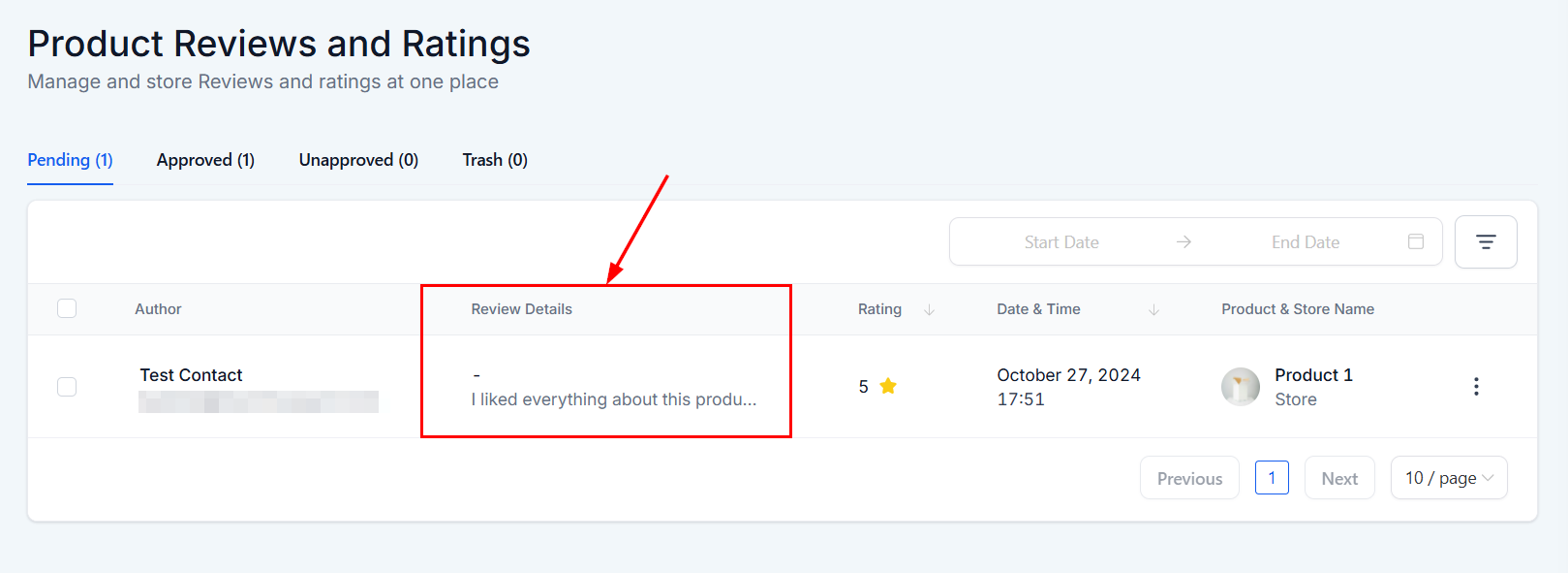 Reviews in Products Overview – figure 6