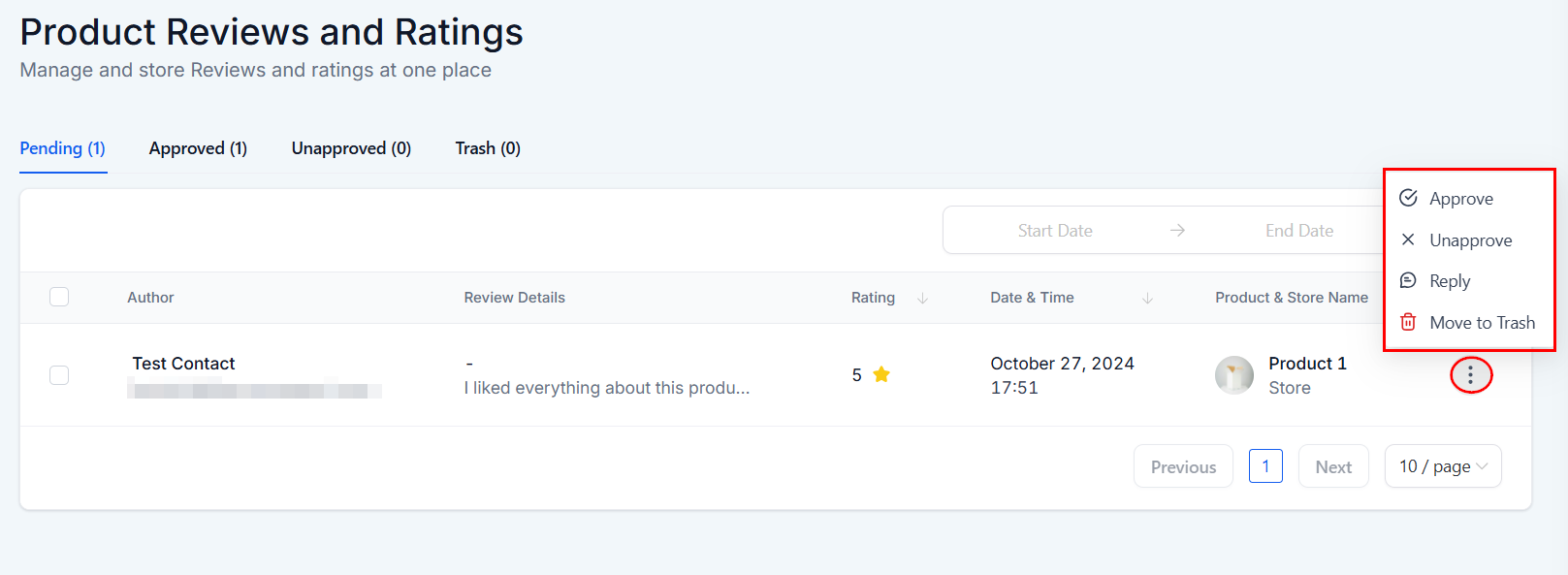 Reviews in Products Overview – figure 10