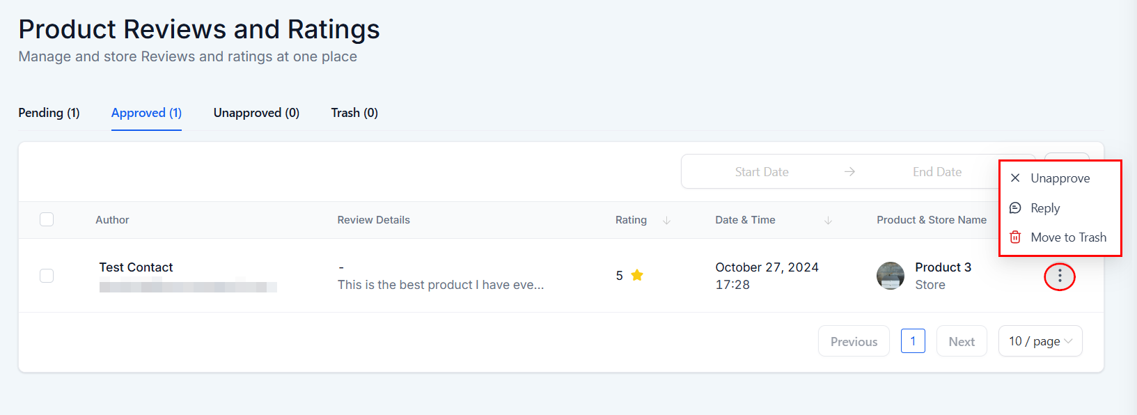 Reviews in Products Overview – figure 12