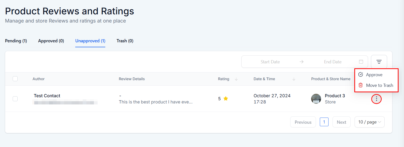 Reviews in Products Overview – figure 14