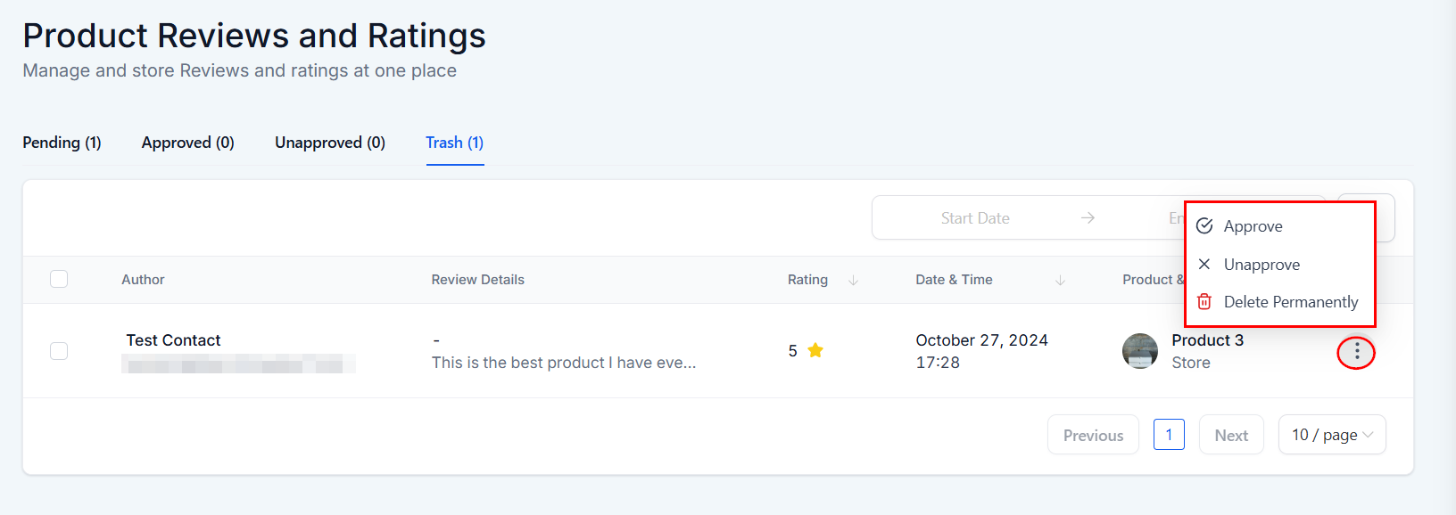 Reviews in Products Overview – figure 16