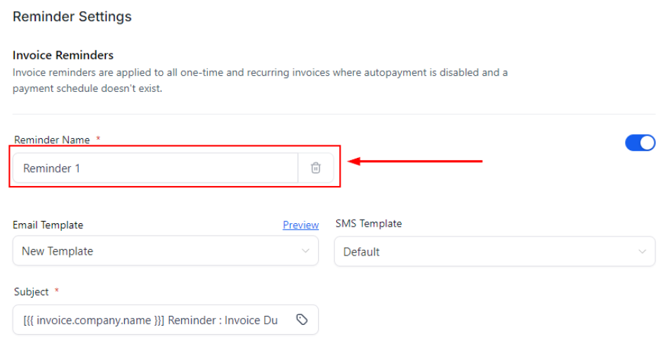 Schedule Reminders for Invoices – figure 3