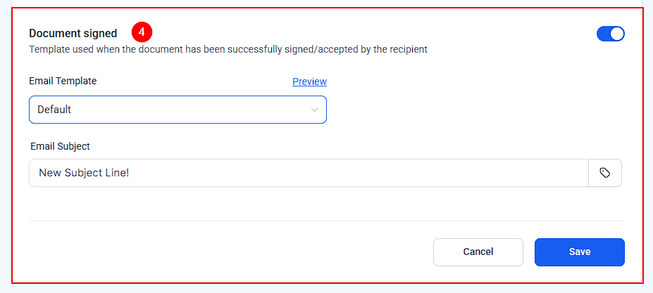 Settings in Documents & Contracts – figure 3