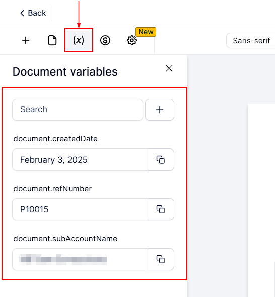 Settings in Documents & Contracts – figure 9