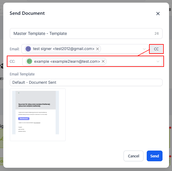 Settings in Documents & Contracts – figure 14