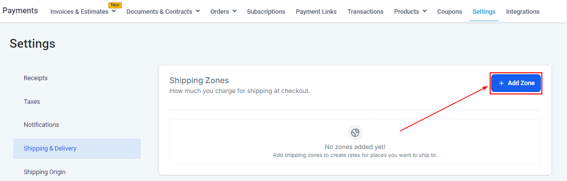 Shipping & Delivery Settings – figure 2