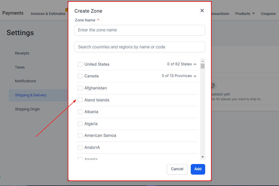 Shipping & Delivery Settings – figure 3