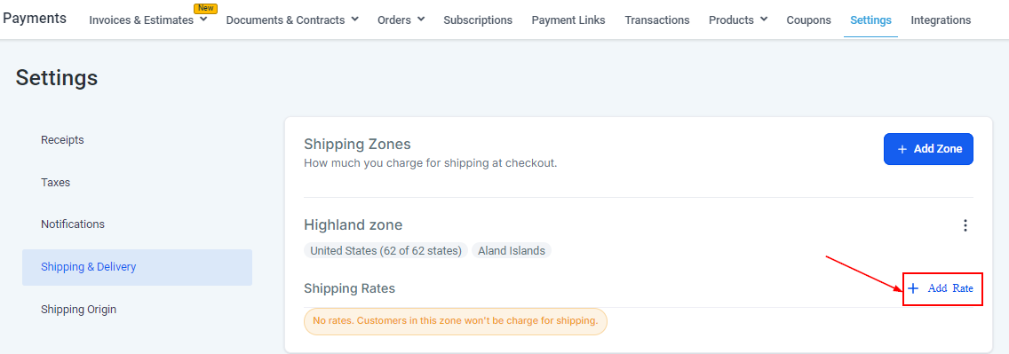 Shipping & Delivery Settings – figure 4