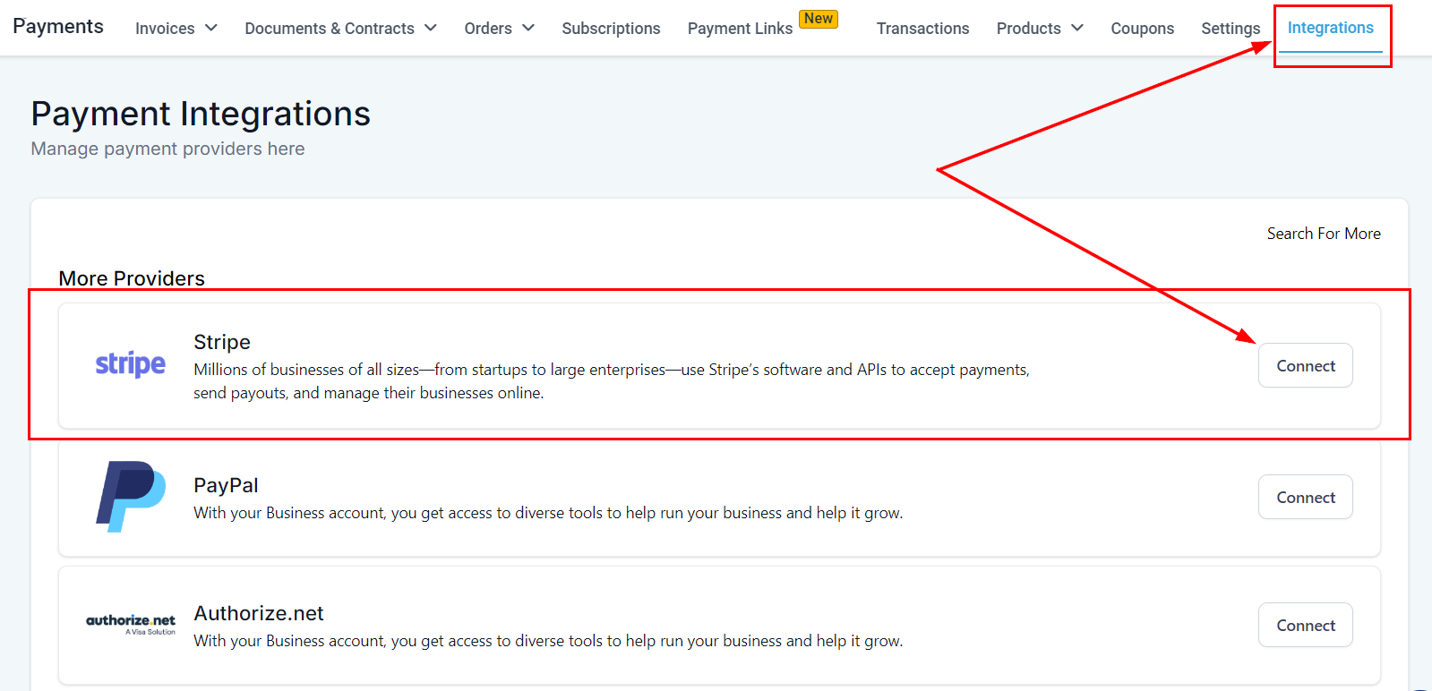 Stripe Integration – figure 1