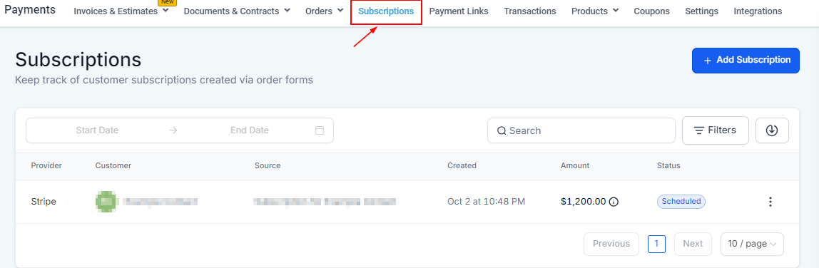 Subscriptions – figure 1
