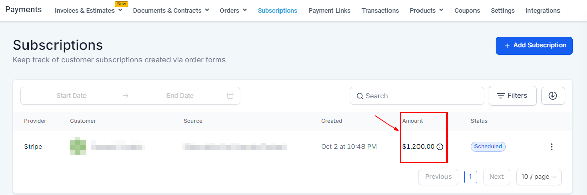 Subscriptions – figure 10