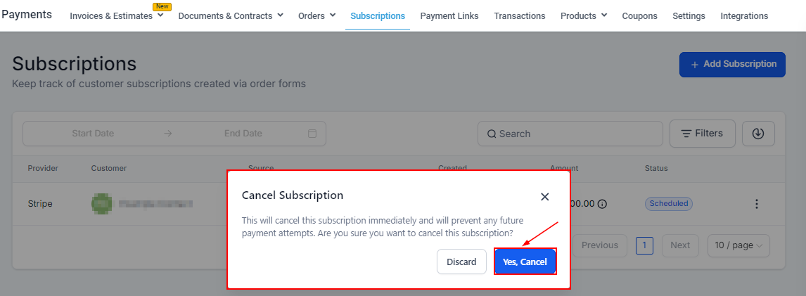 Subscriptions – figure 15