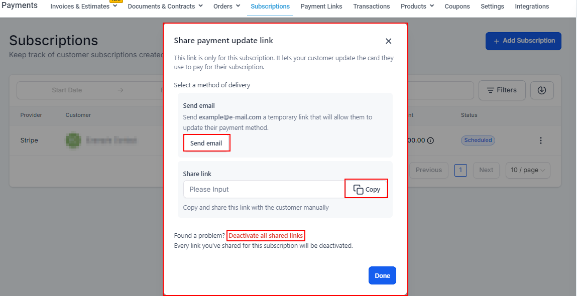 Subscriptions – figure 16