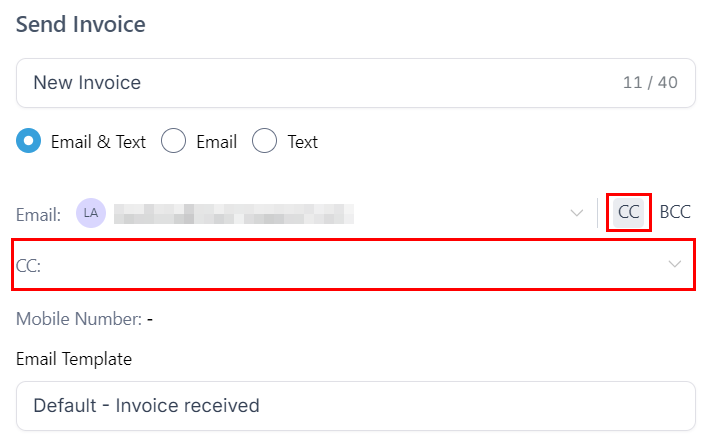 Utilizing CC and BCC in Invoices – figure 5