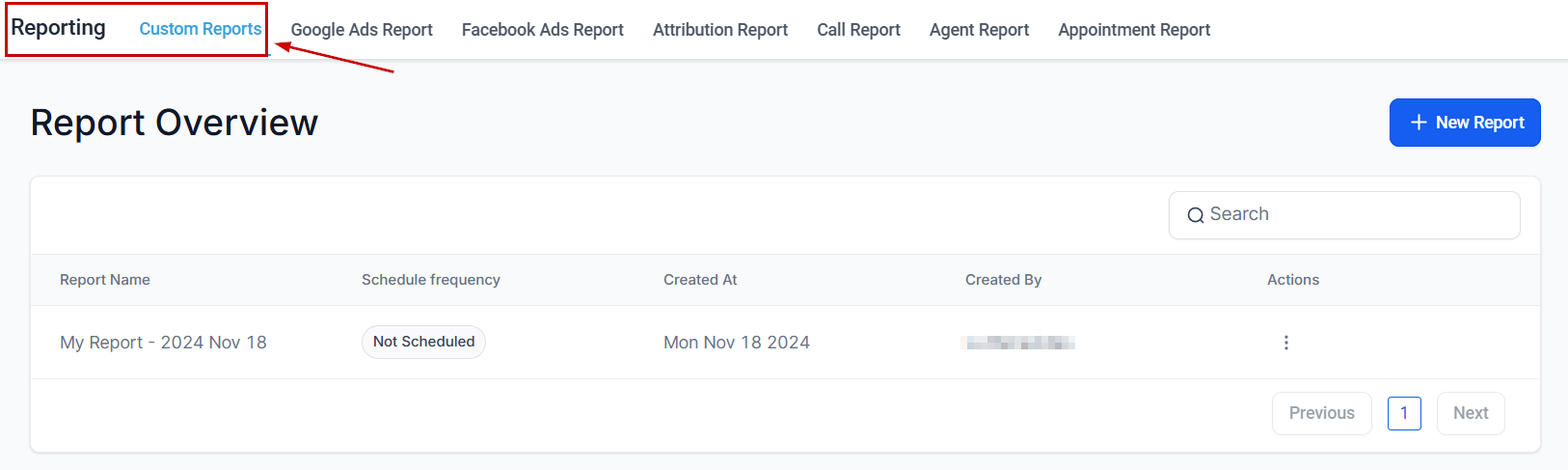How to Create a Custom Report – figure 1