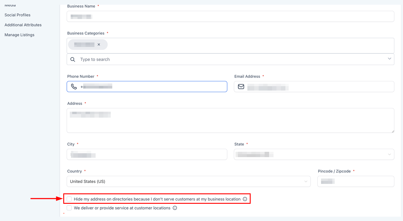 How to Add Service Areas & Hide Address in Listings – figure 2