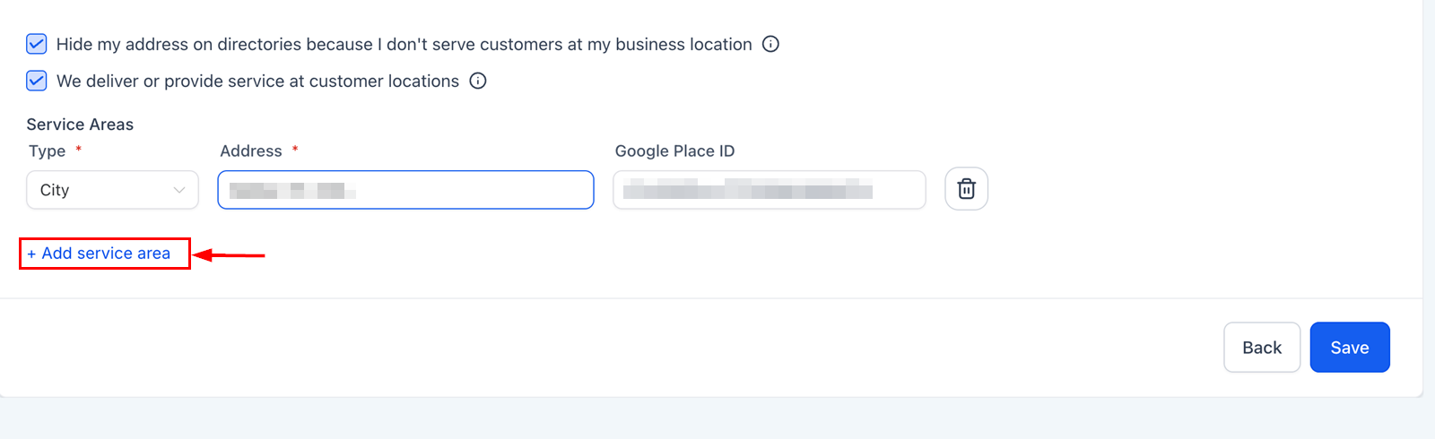 How to Add Service Areas & Hide Address in Listings – figure 4