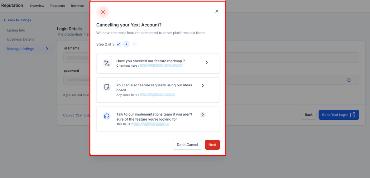 How to Cancel Yext Listings – figure 4