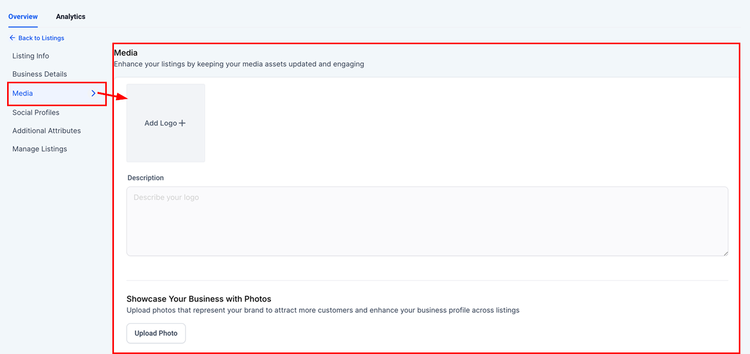 How to Upload Business Logo & Gallery Media in Online Listings – figure 2