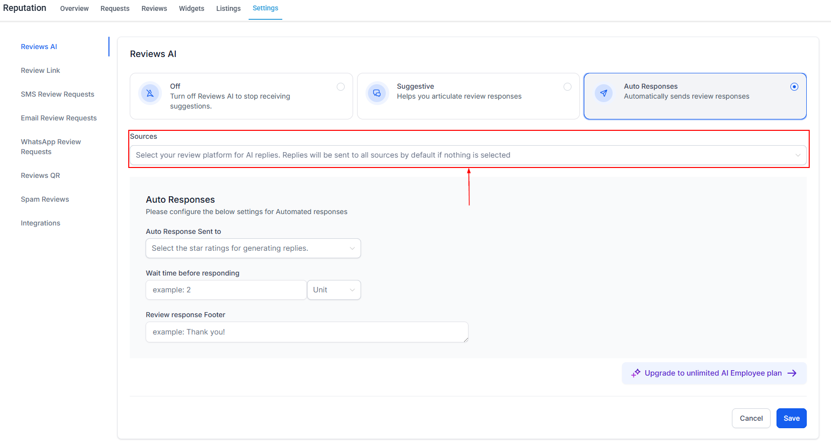Reputation Settings – figure 2