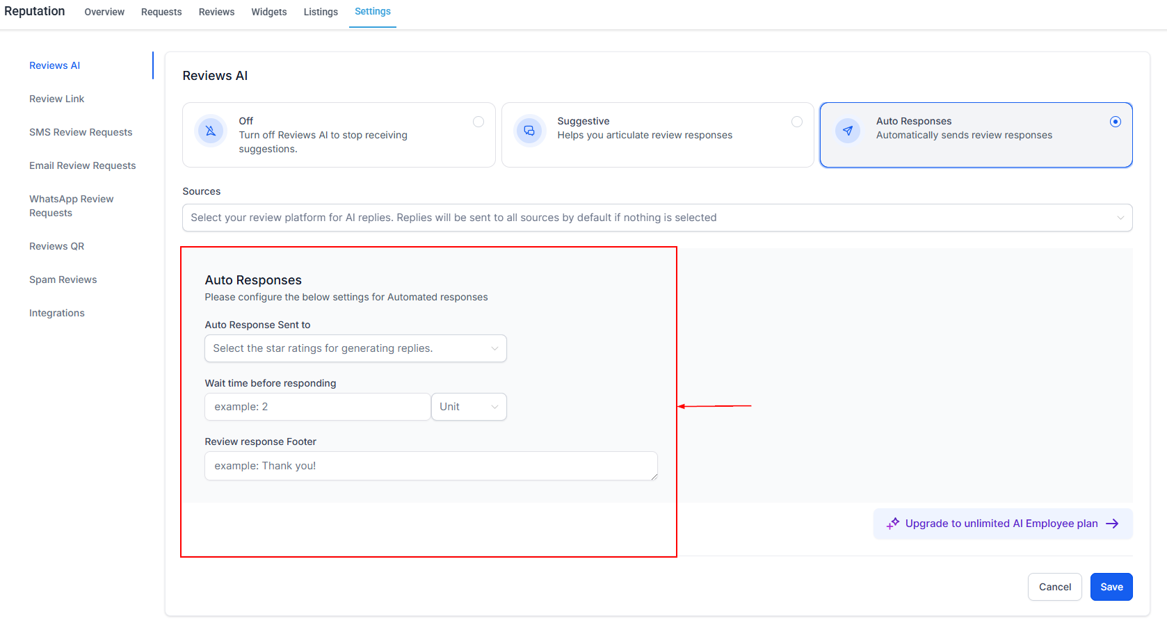 Reputation Settings – figure 3