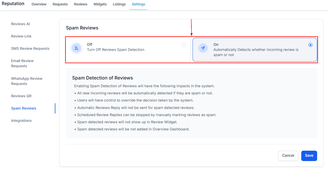 Reputation Settings – figure 23