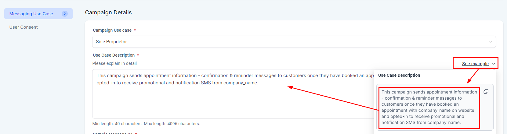 A2P - Brand and Campaign Registration – figure 6