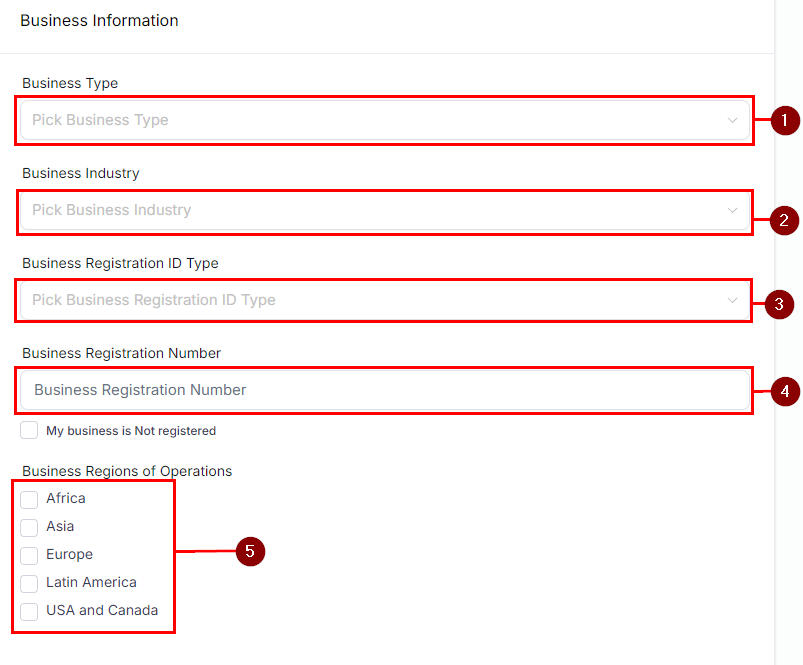 A2P - Completing the Business Profile – figure 3