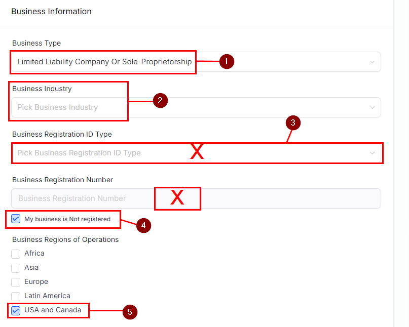 A2P - Completing the Business Profile – figure 7