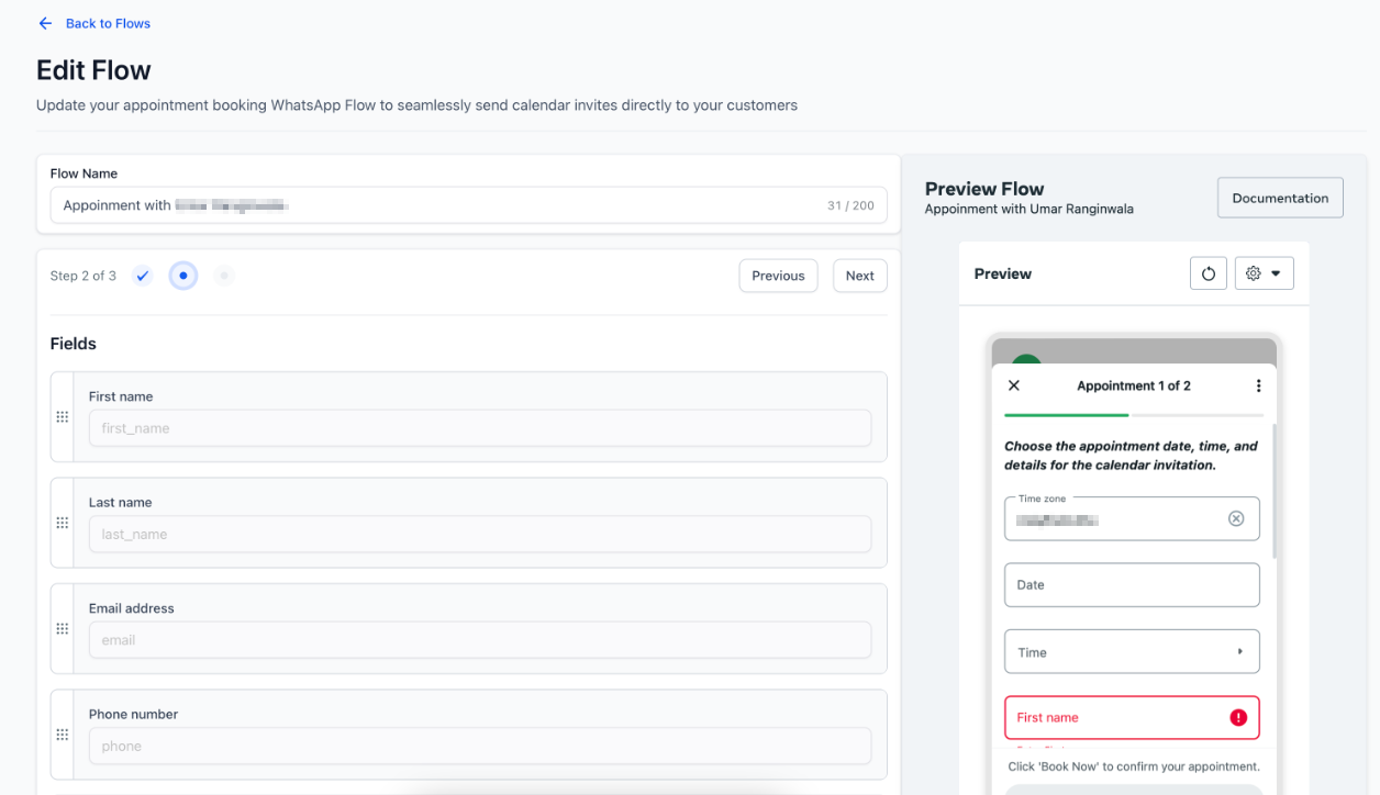 Appointment Booking WhatsApp Flow – figure 3