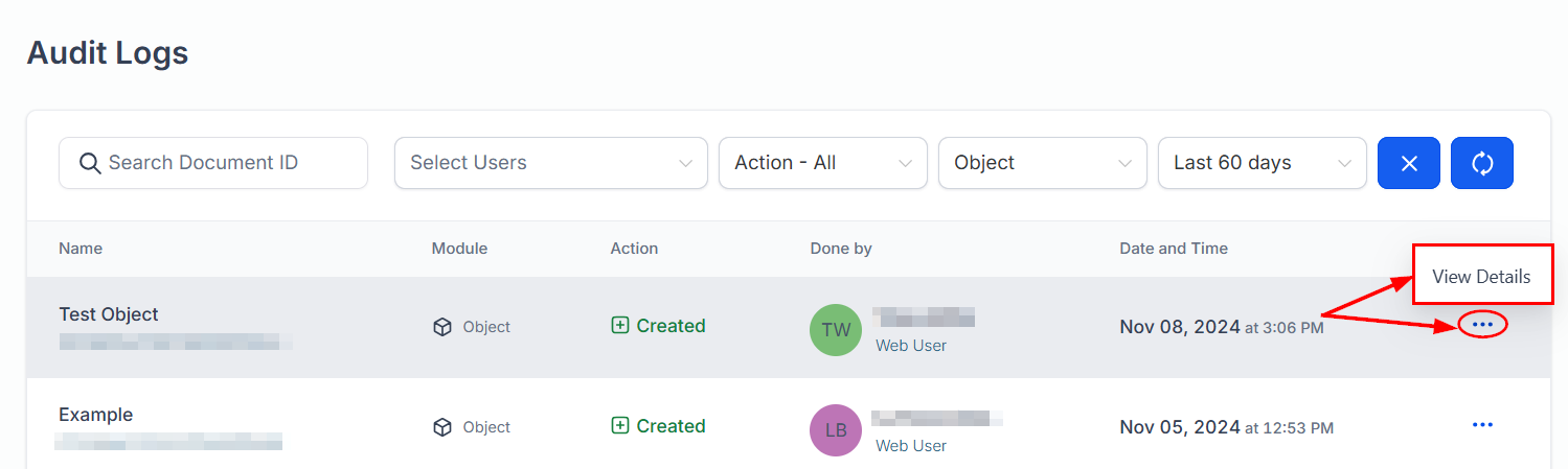 Audit Logs for Custom Objects – figure 4