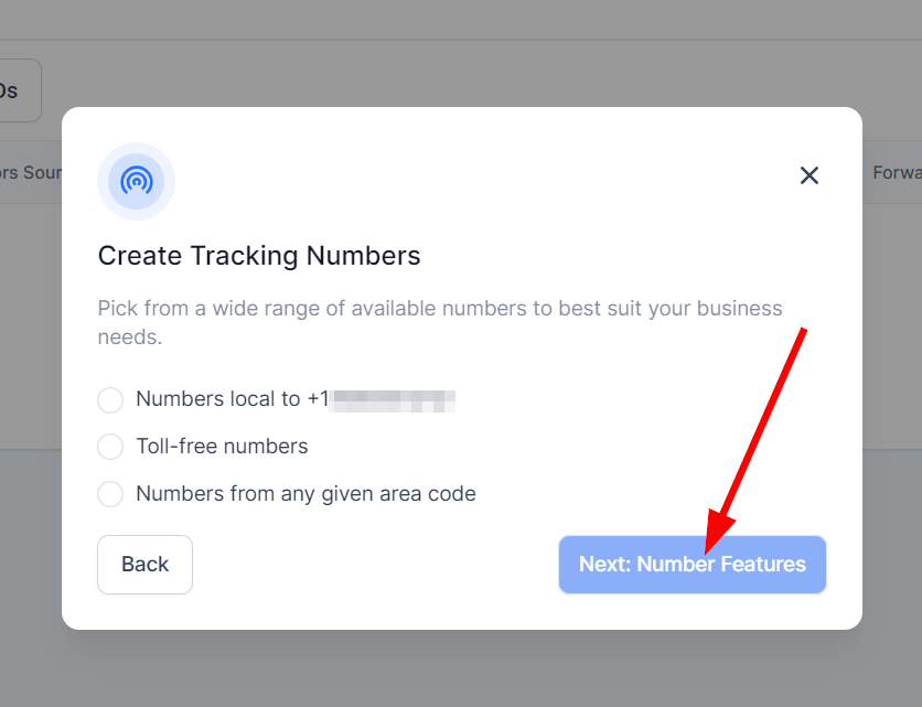 Call Tracking Setup – figure 6