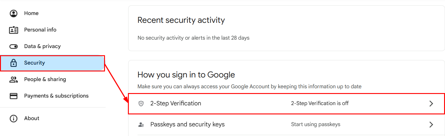 Connecting Google Email Services – figure 2