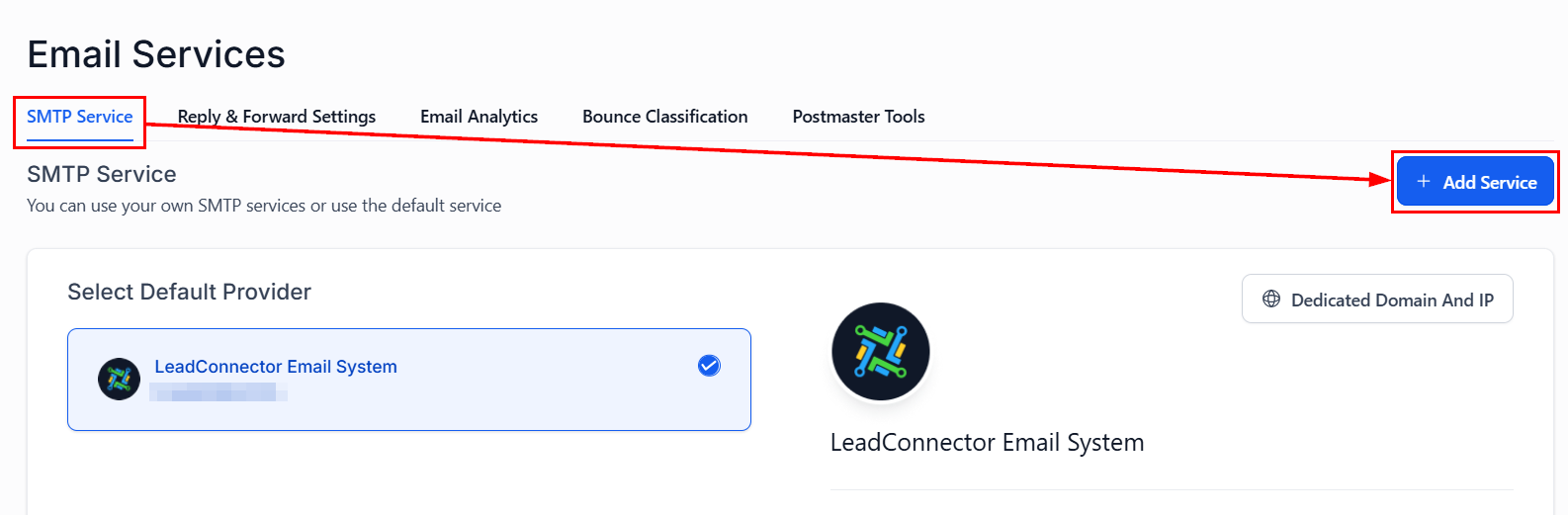 Connecting Other SMTP Email Services – figure 1