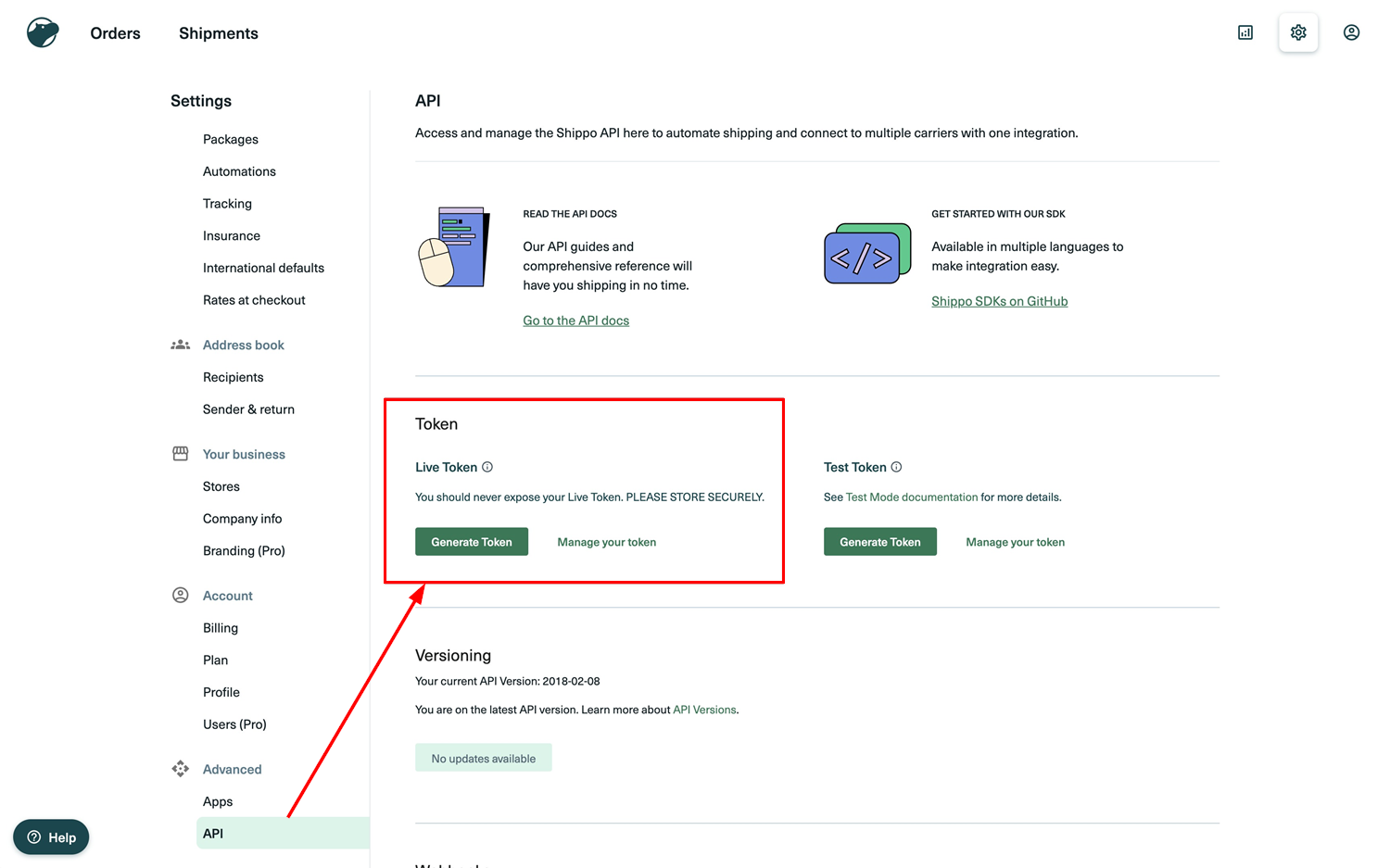How to Connect Shippo Integration – figure 1