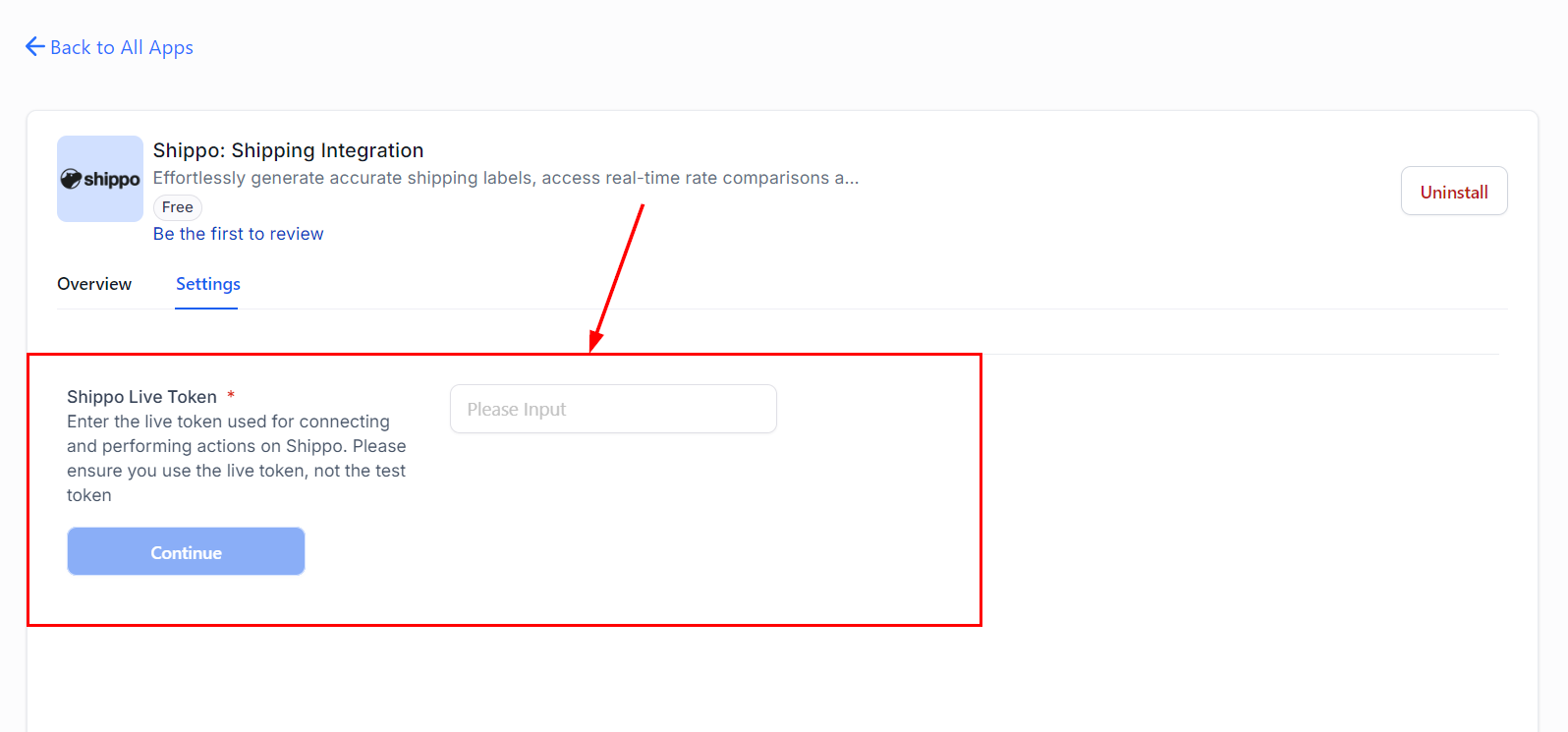 How to Connect Shippo Integration – figure 7