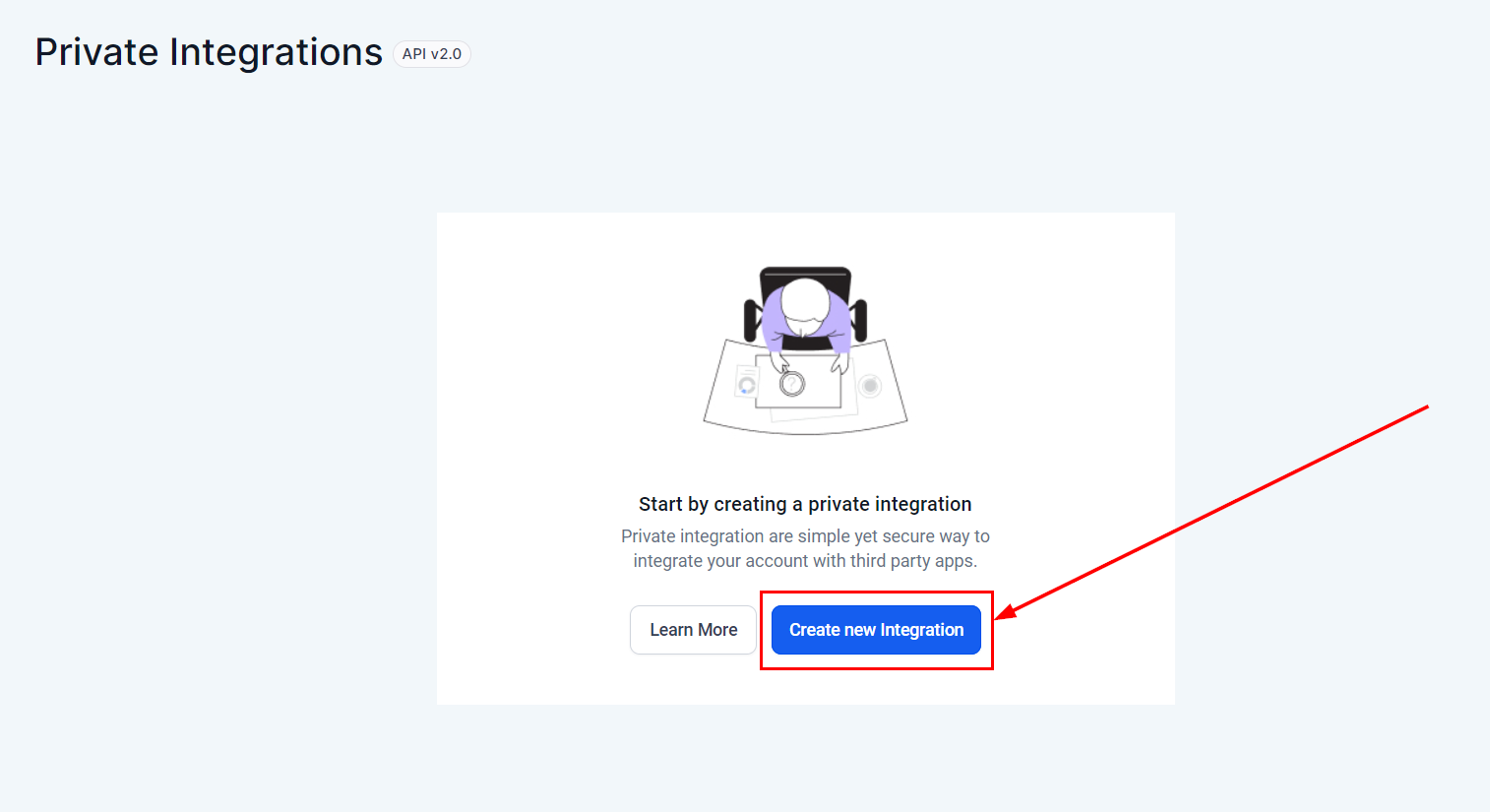 How to Create a Private Integration – figure 1