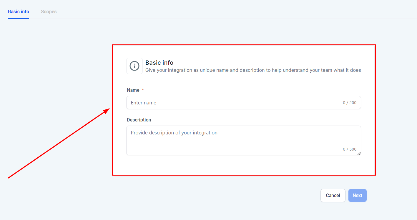 How to Create a Private Integration – figure 2