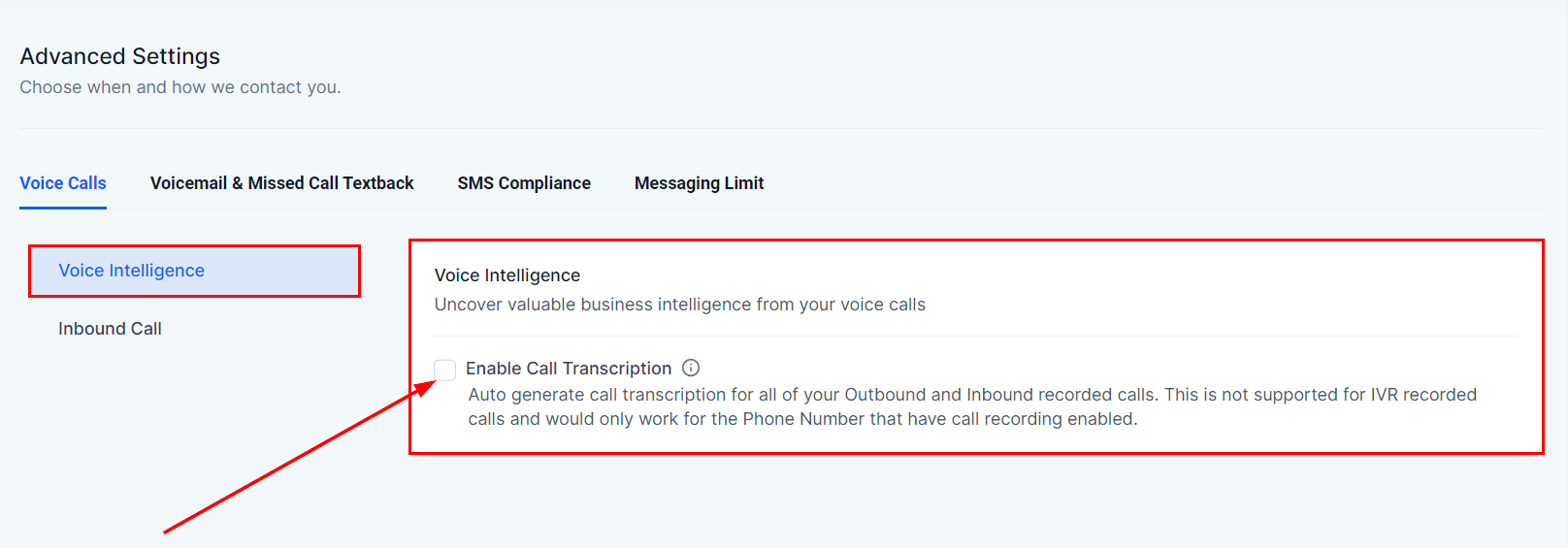 How to Enable Call Transcriptions – figure 2