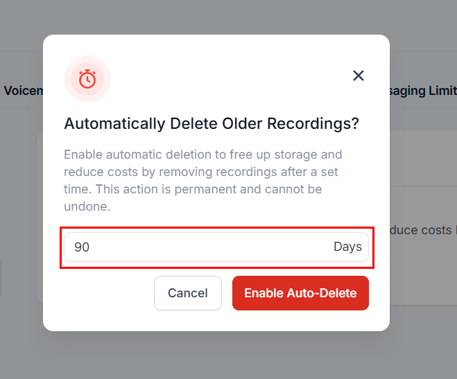How to Set Up Auto Delete for Call Recordings – figure 3