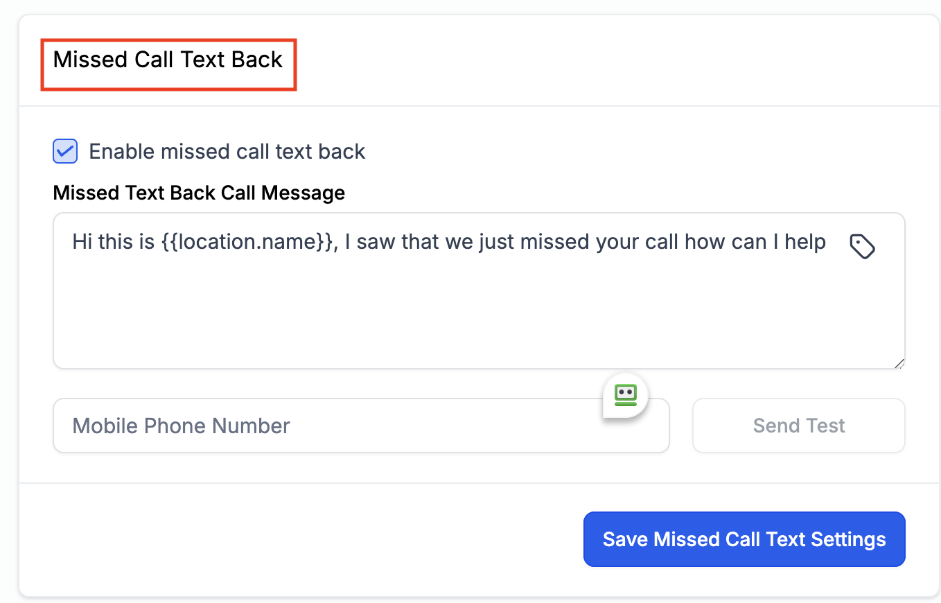 How to Set Up Automated Missed Call Text Back – figure 2