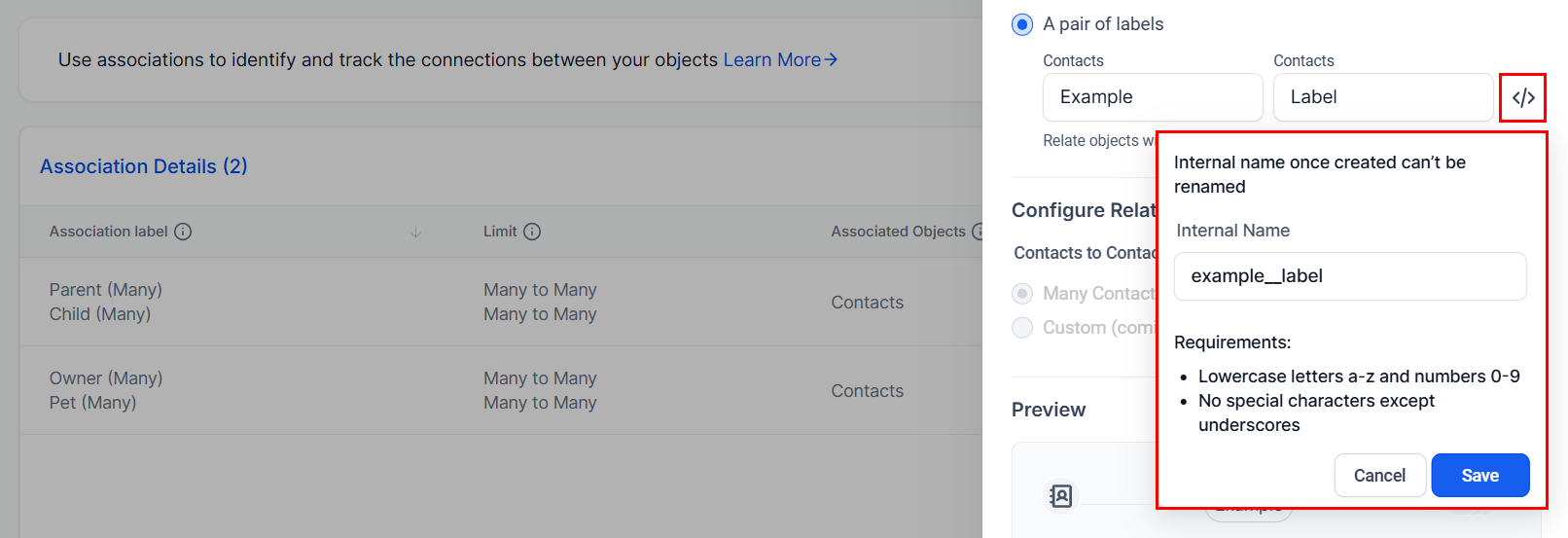 How to Set Up Contact-to-Contact Association – figure 4