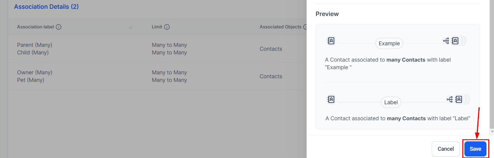 How to Set Up Contact-to-Contact Association – figure 5