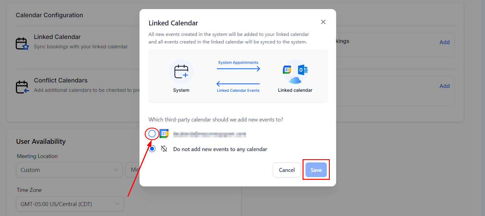 Integrating Google Calendar – figure 10