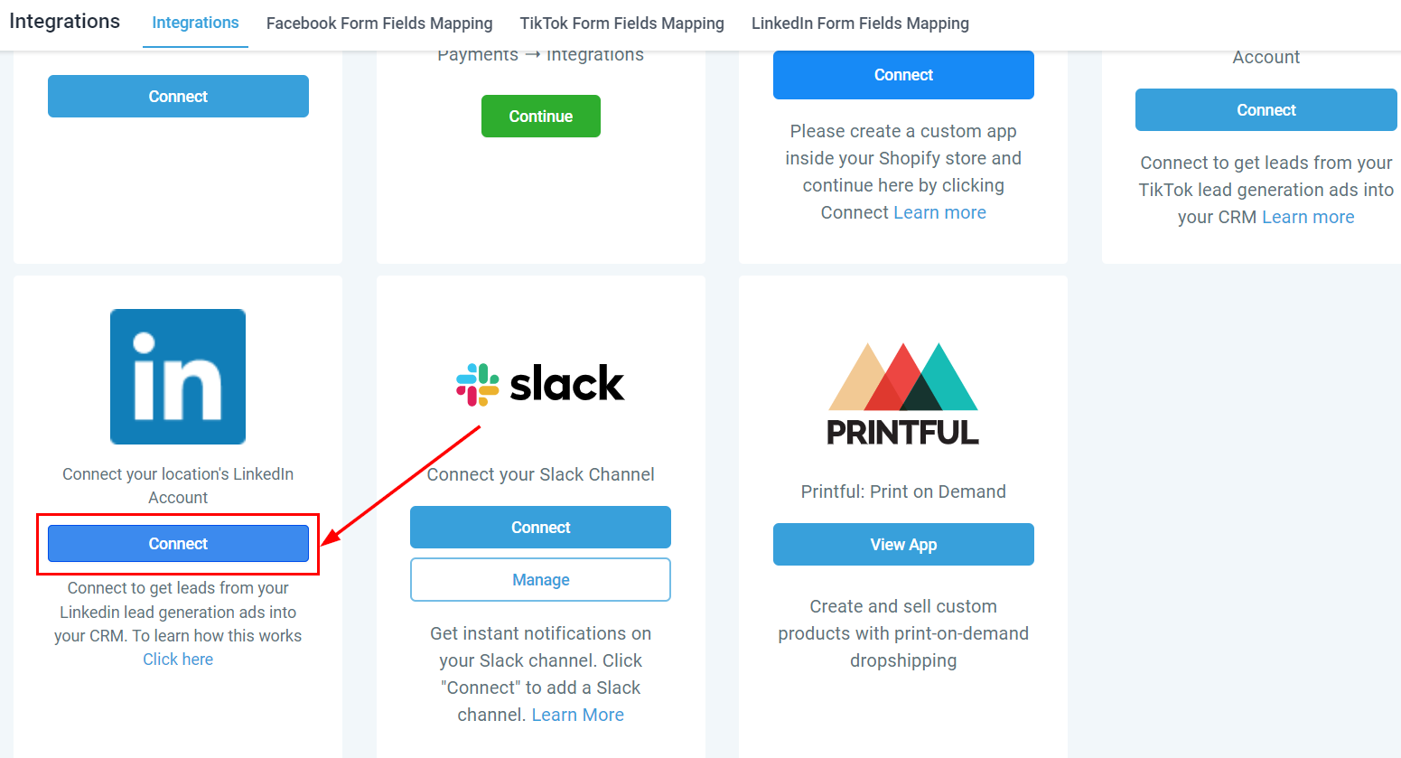 LinkedIn Integration – figure 2